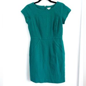 J crew petite emerald green dress